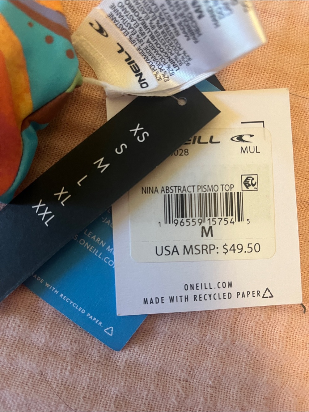 O’Neill bikini- medium top large bottom NWT - Picture 2 of 3